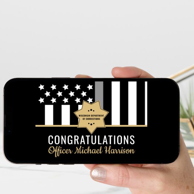 Corrections Officer Graduation Congratulations Card (Front Digital)