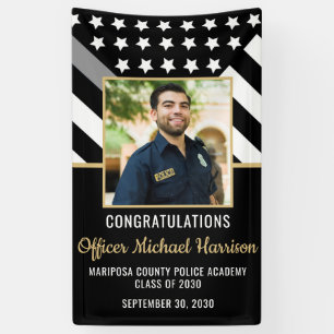 Corrections Officer Graduation Party Flag Photo Banner
