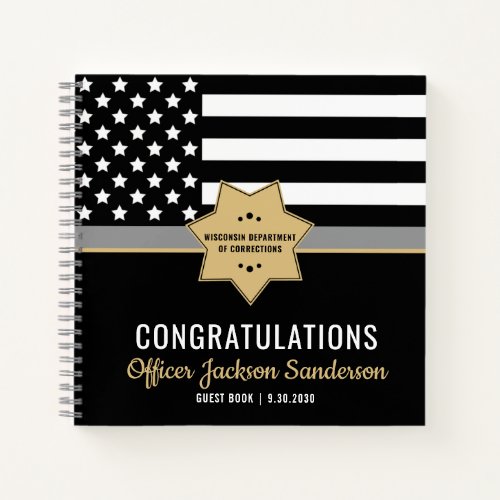 Corrections Officer Graduation Party Guest Book