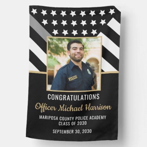 Corrections Officer Graduation Party Photo House Flag