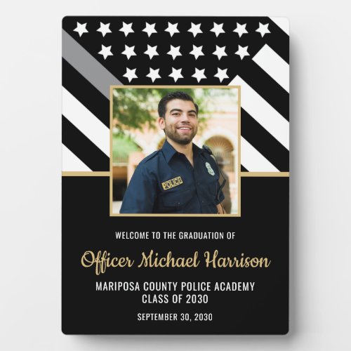 Corrections Officer Graduation Party Photo Welcome Plaque