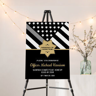 Corrections Officer Graduation Party Silver Line Foam Board