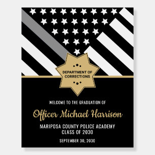 Corrections Officer Graduation Party Welcome Foam Board