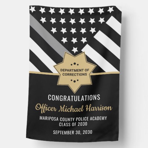 Corrections Officer Graduation Party Welcome House Flag