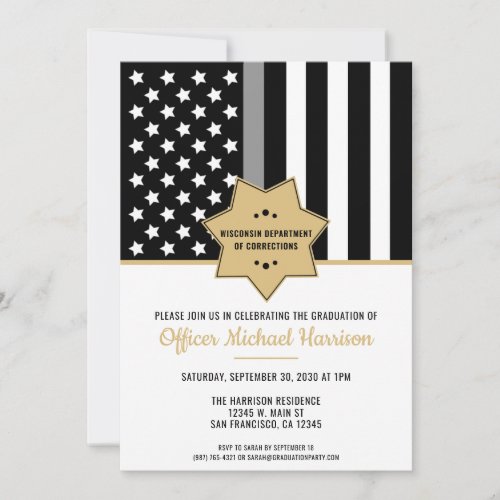 Corrections Officer Gray Line Graduation Party