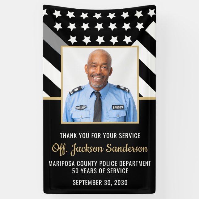 Corrections Officer Law Enforcement Retirement Banner (Vertical)