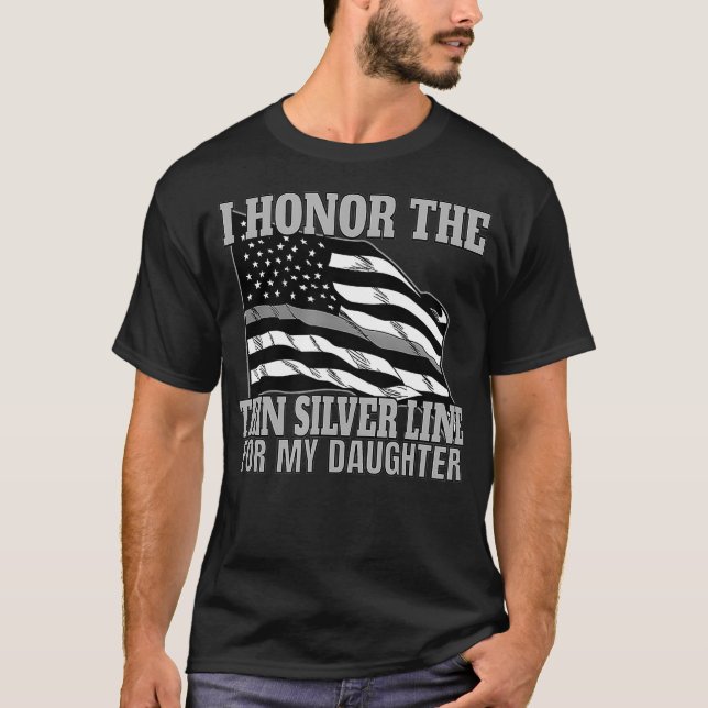 Corrections Officer Mom Dad  Support Daughter T-Shirt (Front)