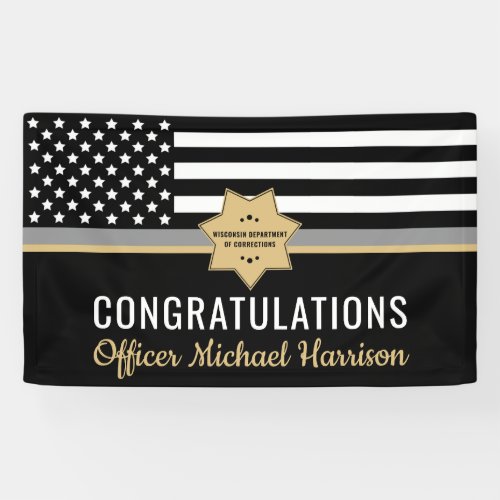 Corrections Officer Police Academy Graduation  Banner