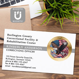 Corrections Officer Prison Security Badge Logo Business Card Magnet