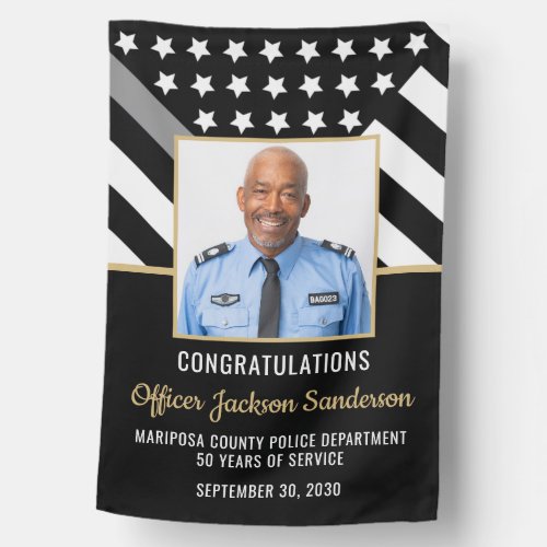 Corrections Officer Retirement Party Photo Welcome House Flag