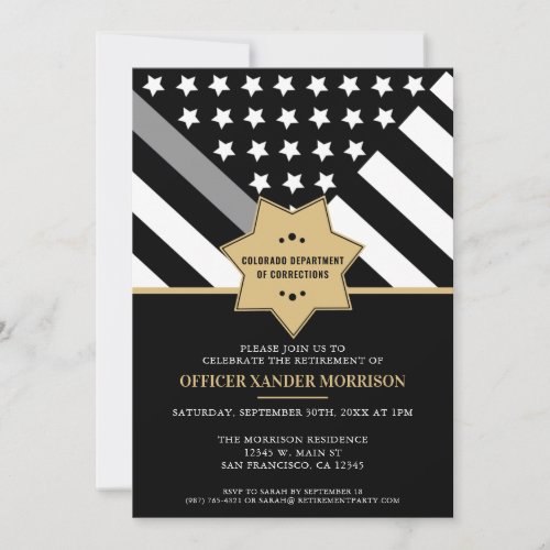 Corrections Officer Retirement Party Silver Line