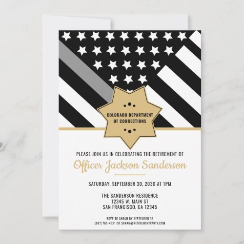 Corrections Officer Retirement Thin Silver Line