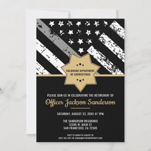 Corrections Officer Retirement Thin Silver Line