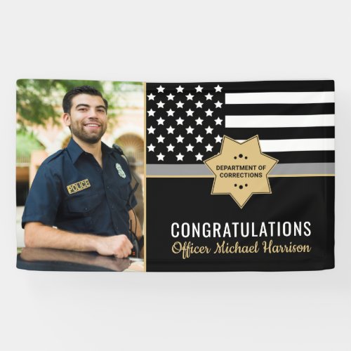 Corrections Officer Silver Line Graduation Photo Banner