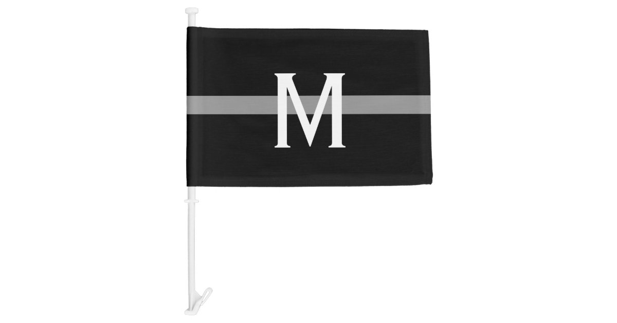 Thin Gray Line Flag 3x5ft – Support Corrections Officers Grey Line Polyester Flag