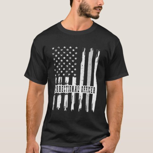 Corrections Officer Us Flag Correctional Officer T_Shirt
