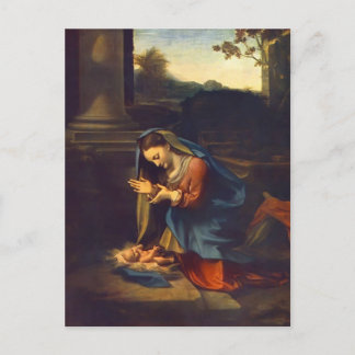 Correggio- Adoration of the Child Postcard