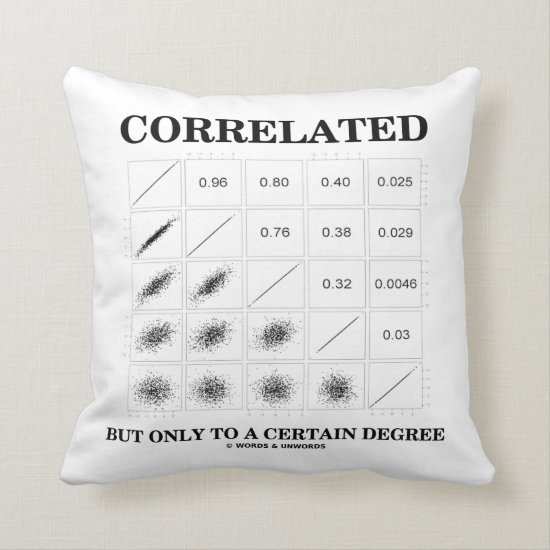 Correlated But Only To A Certain Degree Statistics Throw Pillow