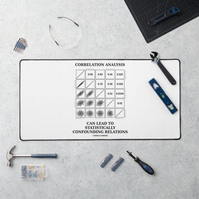 Correlation Analysis Can Lead To Stats Confounding Desk Mat (Workstation)