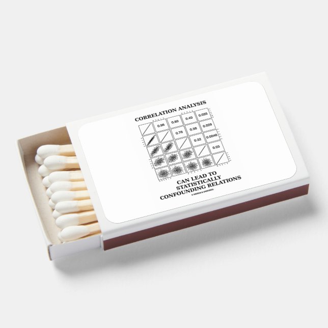 Correlation Analysis Can Lead To Stats Confounding Matchboxes (Front Open)