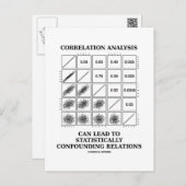 Correlation Analysis Lead Statistically Relations Postcard (Front/Back)