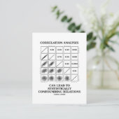 Correlation Analysis Lead Statistically Relations Postcard (Standing Front)
