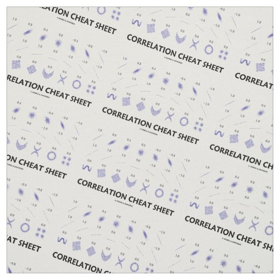 Correlation Cheat Sheet (Correlation Coefficients) Fabric