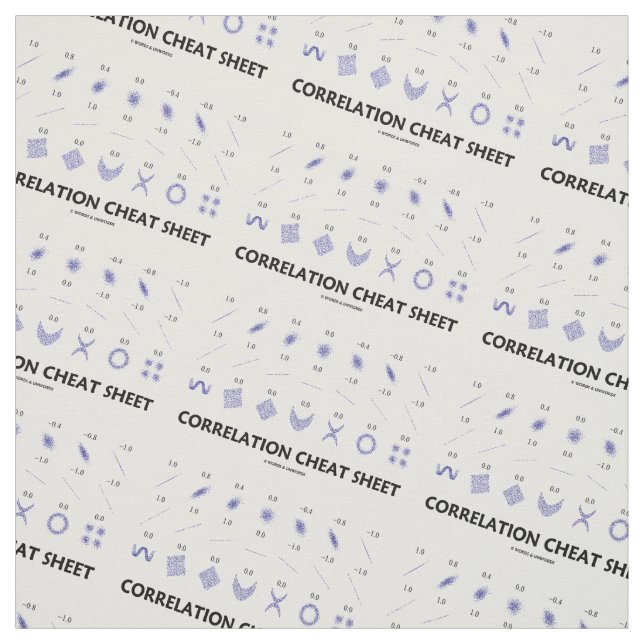 Correlation Cheat Sheet (Correlation Coefficients) Fabric (Swatch)