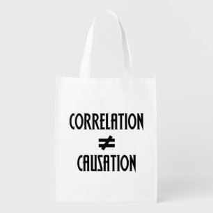 Correlation Does Not Equal Causation Grocery Bag