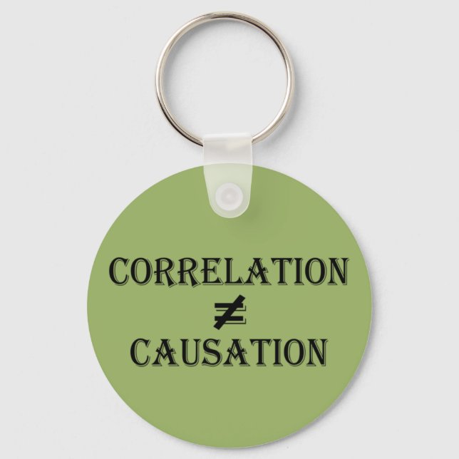 Correlation Does Not Equal Causation Keychain (Front)