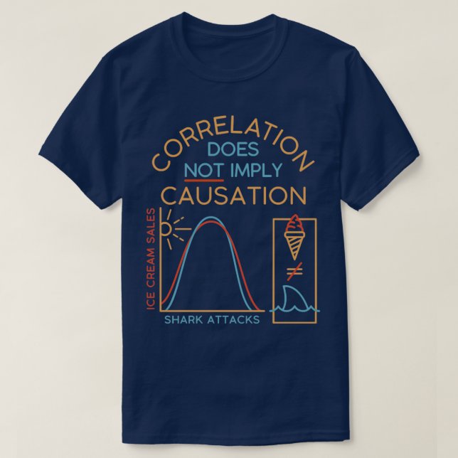 Correlation Does Not Imply Causation 1 T-Shirt (Design Front)