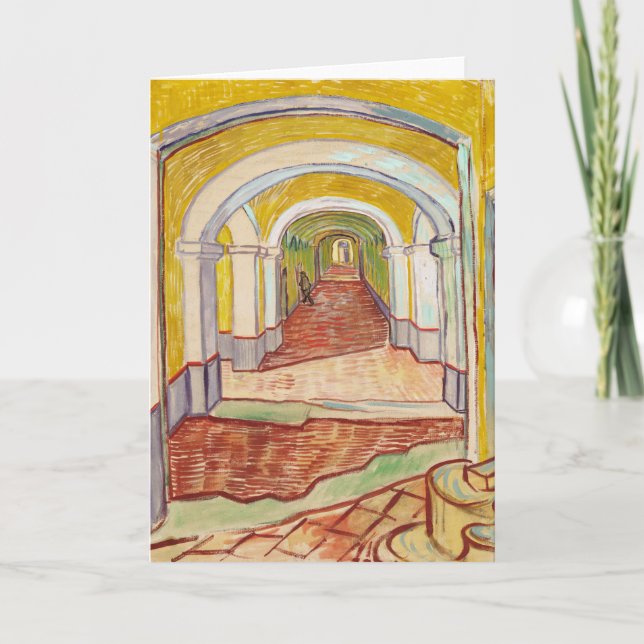 Corridor in the Asylum (by Vincent van Gogh) Card (Front)