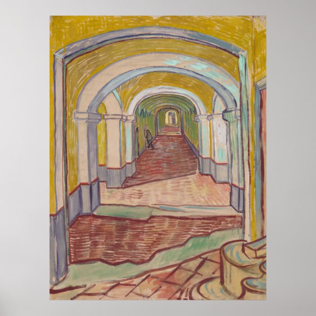Corridor in the Asylum by Vincent Van Gogh Poster (Front)
