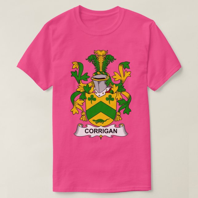 Corrigan Coat of Arms Family Crest  T-Shirt (Design Front)