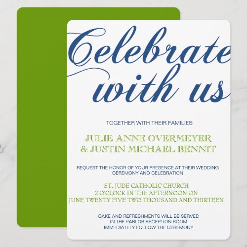 Corrin Calligraphy Wedding Invitation