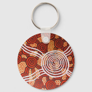 Corroboree II Aboriginal Art Keychain