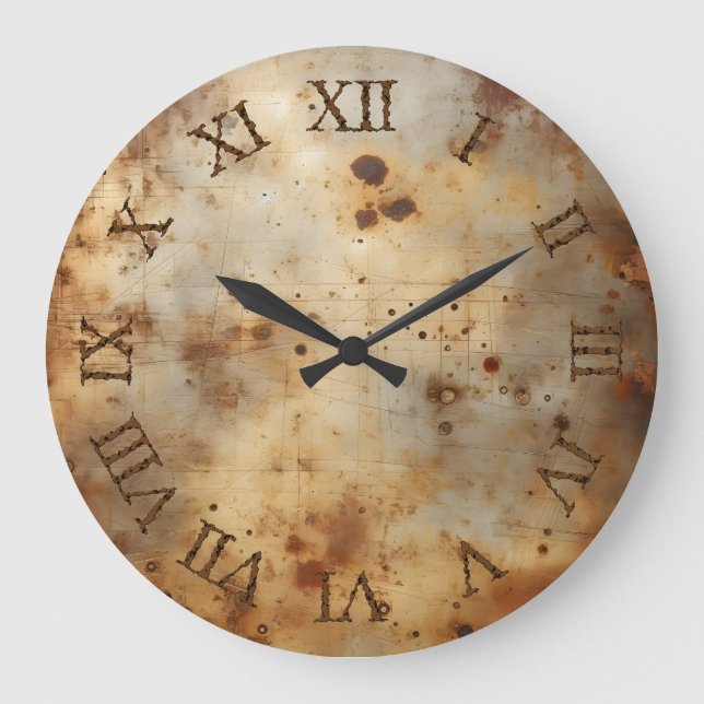 corroded steel large clock (Front)