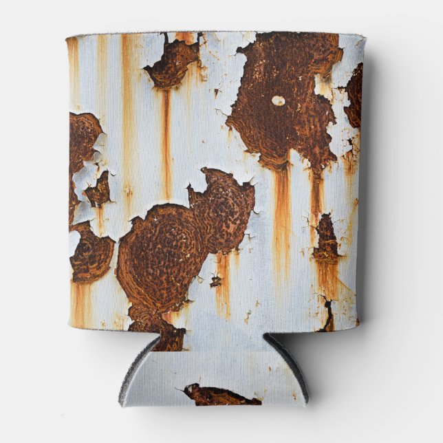 Corroded White Rust Streaks Can Cooler (Front)