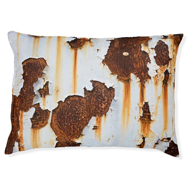 Corroded White Rust Streaks Pet Bed (Front)