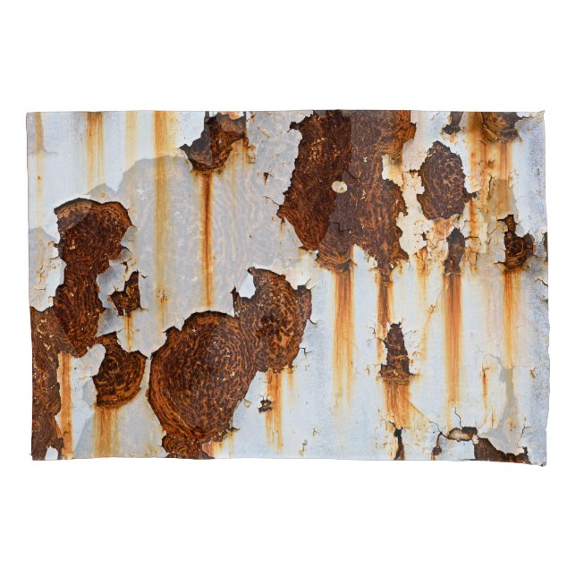 Corroded White Rust Streaks Pillow Case (Front)