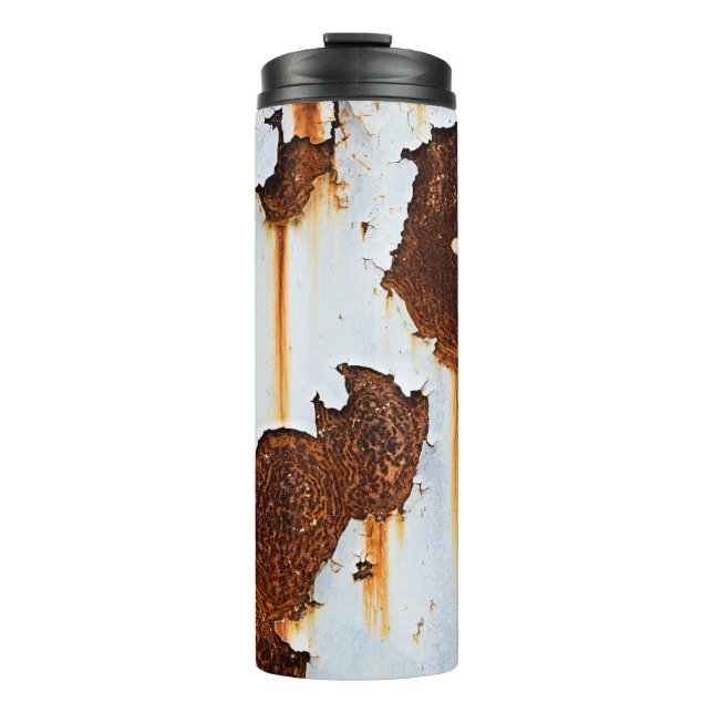 Corroded White Rust Streaks Thermal Tumbler (Front)