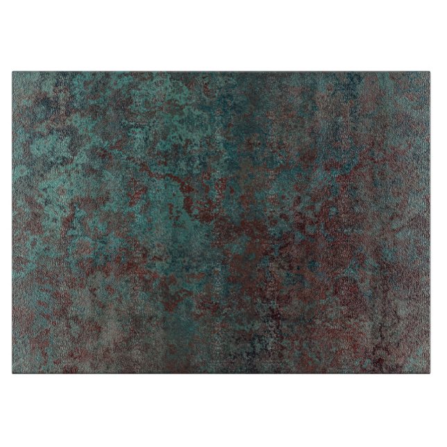 Corrosion "Copper" glass cutting board (Front)