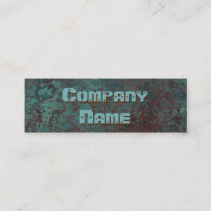 Corrosion "copper" print business card skinny