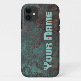 Corrosion "Copper" print 'Name' iPhone case