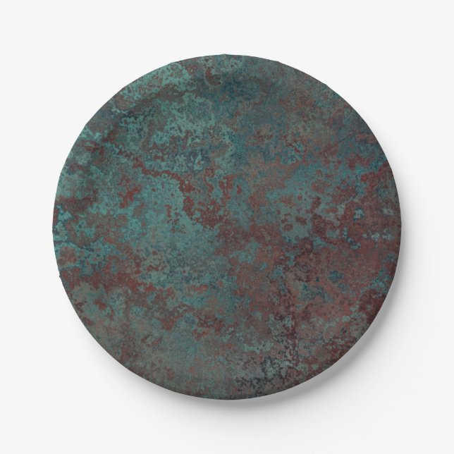 Corrosion "Copper" print paper plate (Front)