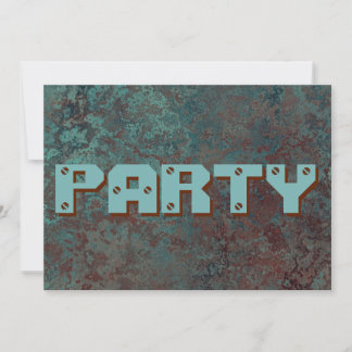 Corrosion "Copper" print "Party"invitation Invitation