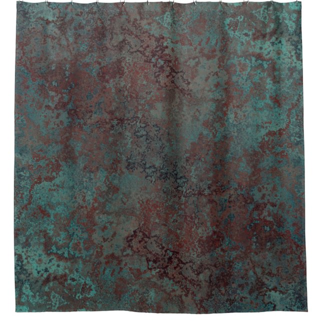 Corrosion "Copper" print shower curtain (Front)