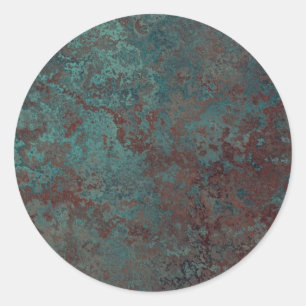 Corrosion "Copper" print sticker round