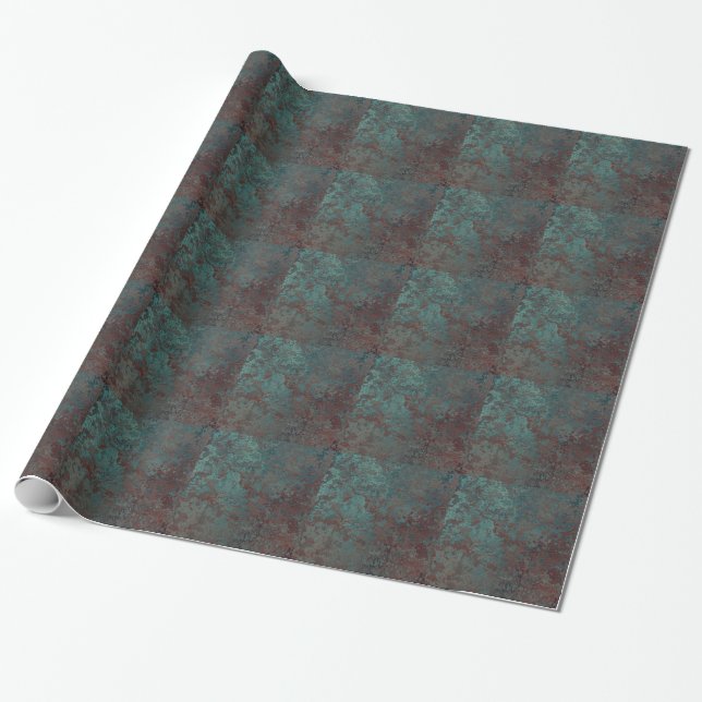 Corrosion " Copper" print tiled wrapping paper (Unrolled)