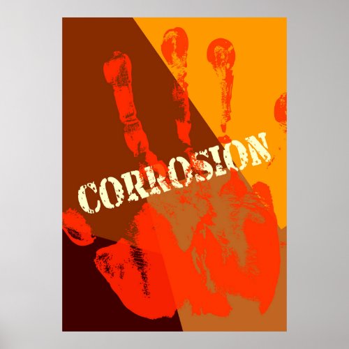 Corrosion funny abstract poster